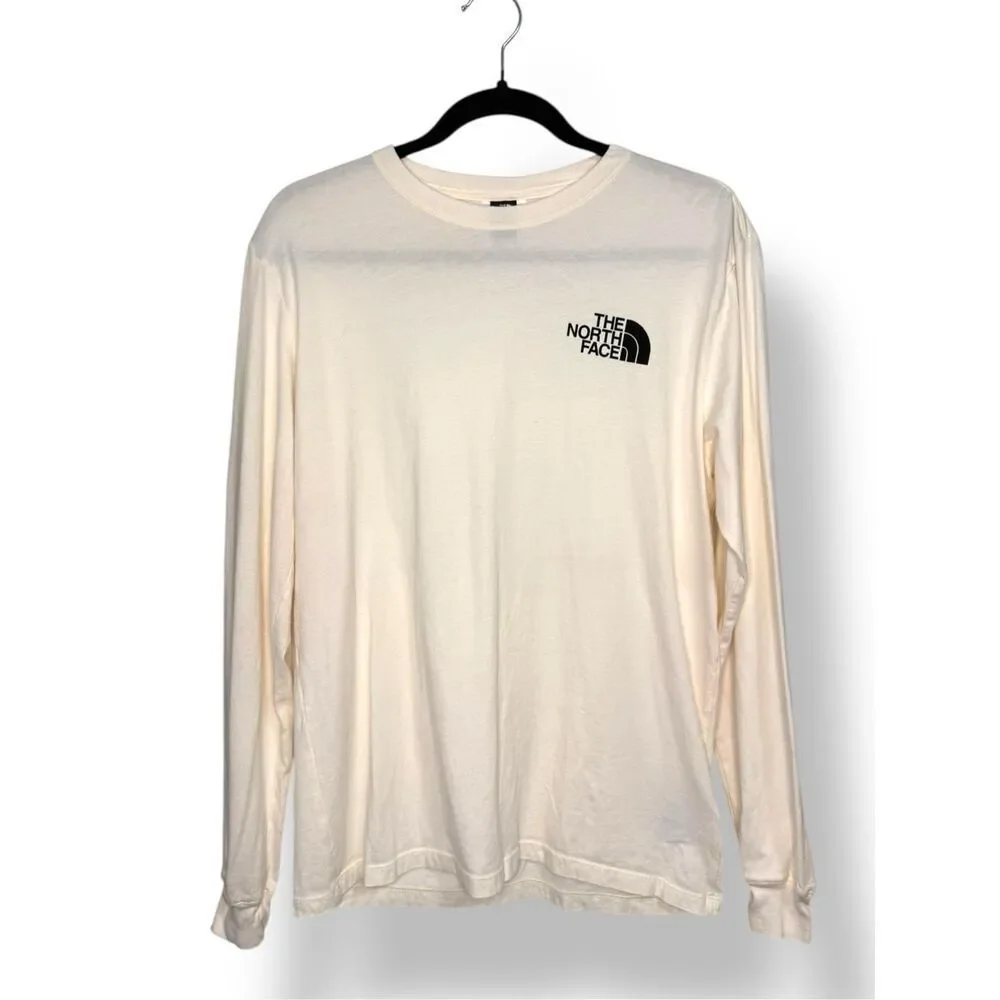 The North Face Men’s Medium Long‎ Sleeve Shirt Cream Crewneck
